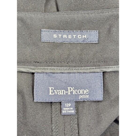 ALK Women's 12P‎ Evan Picone Black Stretch Wide Leg Dress Pants Slacks NEW NWT - Picture 4 of 6